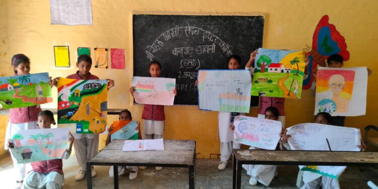 आज दिनांक 2.10.2023 को हमारे विद्यालय श्री नेहरू भारती सदन इंटर कॉलेज बाबूगढ़ छावनी में प्रभात फेरी निकाली गई