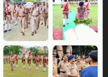 पुलिस लाइन हापुड़ सिपाही के पार्थिव के शरीर को दी भावभीनी श्रद्धांजलि |